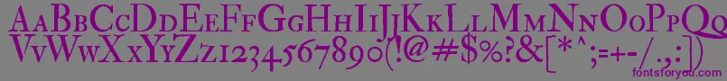 Fedpsc2 Font – Purple Fonts on Gray Background