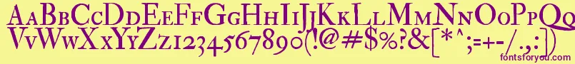 Fedpsc2 Font – Purple Fonts on Yellow Background