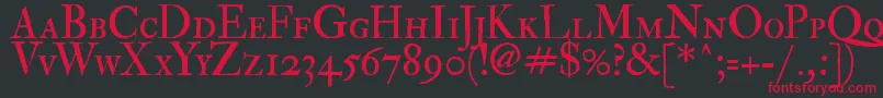 Fedpsc2 Font – Red Fonts on Black Background