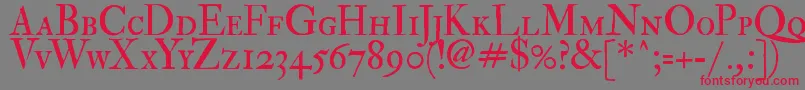 Fedpsc2 Font – Red Fonts on Gray Background