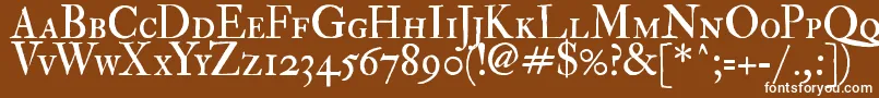 Шрифт Fedpsc2 – белые шрифты на коричневом фоне