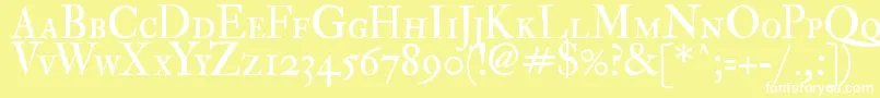 Fedpsc2 Font – White Fonts on Yellow Background