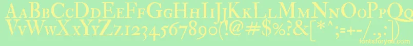 Fedpsc2 Font – Yellow Fonts on Green Background