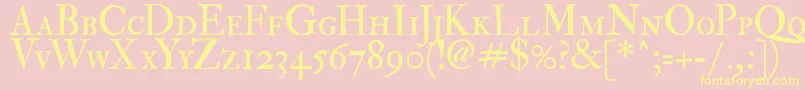 Fedpsc2 Font – Yellow Fonts on Pink Background