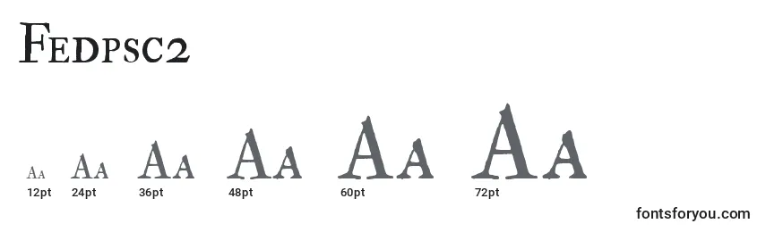 Размеры шрифта Fedpsc2