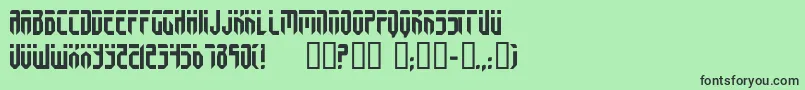 Fedyral3 Font – Black Fonts on Green Background