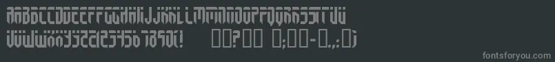 フォントFedyral3 – 黒い背景に灰色の文字