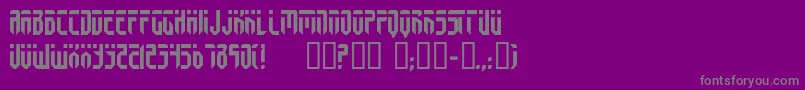 フォントFedyral3 – 紫の背景に灰色の文字