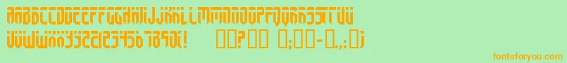 Fedyral3 Font – Orange Fonts on Green Background