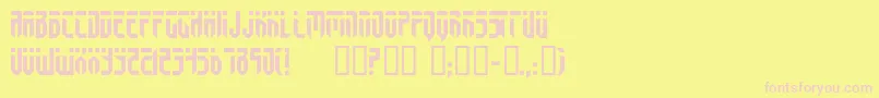 Fedyral3 Font – Pink Fonts on Yellow Background