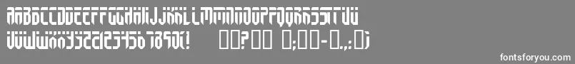 フォントFedyral3 – 灰色の背景に白い文字