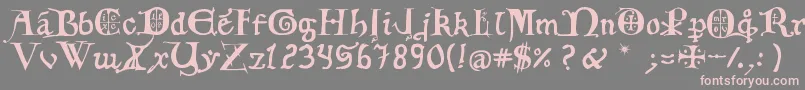 More about 12thCenturyCaps Font 12thCenturyCaps Font – Pink Fonts on Gray Background
