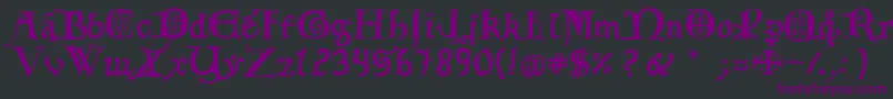 12thCenturyCaps Font – Purple Fonts on Black Background