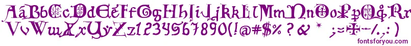 12thCenturyCaps Font – Purple Fonts on White Background