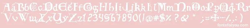 12thCenturyCaps Font – White Fonts on Pink Background