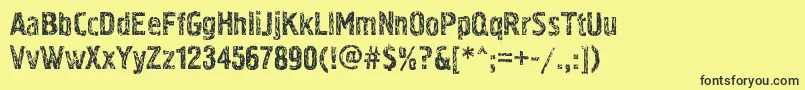 Pollockc3 Font – Black Fonts on Yellow Background