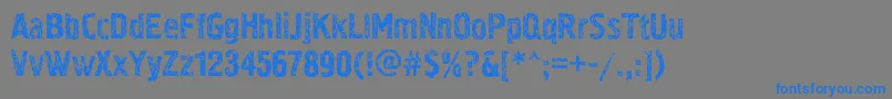 Pollockc3 Font – Blue Fonts on Gray Background