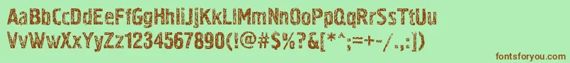 Pollockc3 Font – Brown Fonts on Green Background