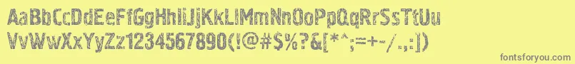 Pollockc3 Font – Gray Fonts on Yellow Background