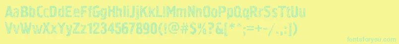 Pollockc3 Font – Green Fonts on Yellow Background