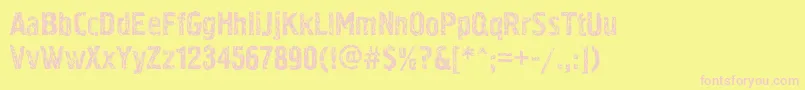 Pollockc3 Font – Pink Fonts on Yellow Background