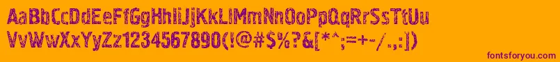 Pollockc3 Font – Purple Fonts on Orange Background