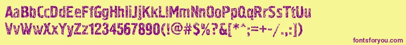 Pollockc3 Font – Purple Fonts on Yellow Background