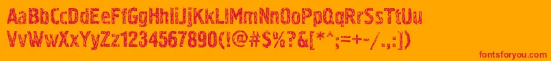 Pollockc3 Font – Red Fonts on Orange Background