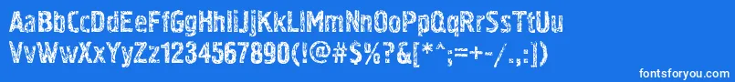 Pollockc3 Font – White Fonts on Blue Background