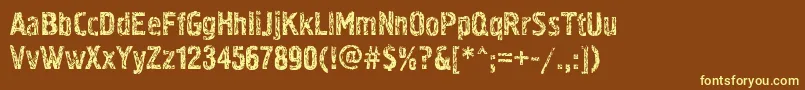 Pollockc3 Font – Yellow Fonts on Brown Background