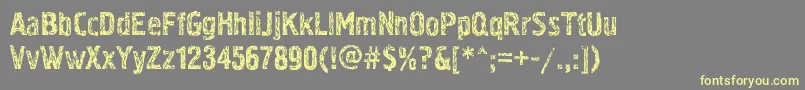 Pollockc3 Font – Yellow Fonts on Gray Background