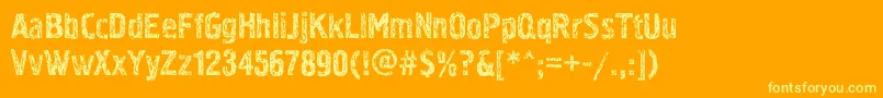 Pollockc3 Font – Yellow Fonts on Orange Background