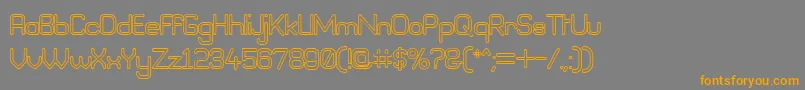 Шрифт BraveNewEraOutlineG98 – оранжевые шрифты на сером фоне