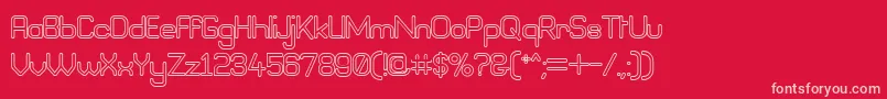 BraveNewEraOutlineG98 Font – Pink Fonts on Red Background