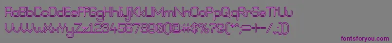 BraveNewEraOutlineG98 Font – Purple Fonts on Gray Background