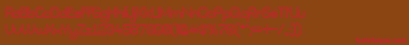 BraveNewEraOutlineG98 Font – Red Fonts on Brown Background