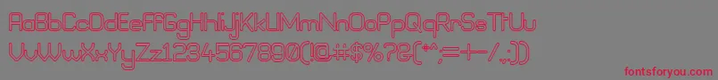 BraveNewEraOutlineG98 Font – Red Fonts on Gray Background