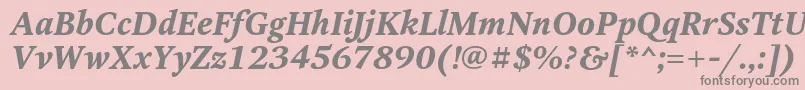 OctavacBolditalic Font – Gray Fonts on Pink Background