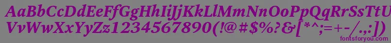 OctavacBolditalic Font – Purple Fonts on Gray Background