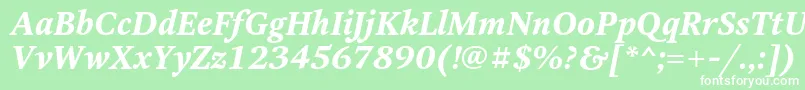 OctavacBolditalic Font – White Fonts on Green Background