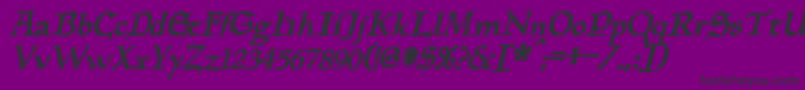 PlanewalkerBoldItalic-Schriftart – Schwarze Schriften auf violettem Hintergrund