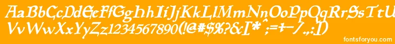 PlanewalkerBoldItalic Font – White Fonts on Orange Background