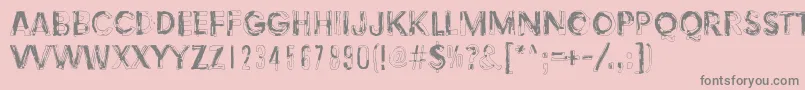 TortureLight Font – Gray Fonts on Pink Background