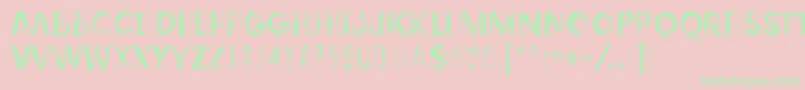 TortureLight Font – Green Fonts on Pink Background