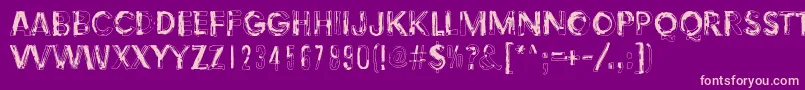 TortureLight Font – Pink Fonts on Purple Background