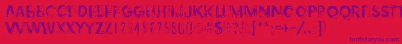 TortureLight Font – Purple Fonts on Red Background