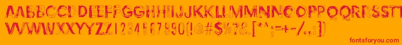 TortureLight Font – Red Fonts on Orange Background