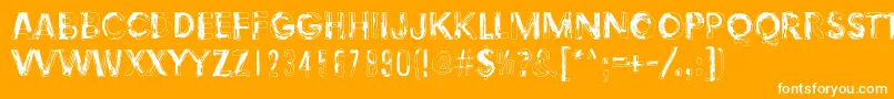 TortureLight Font – White Fonts on Orange Background