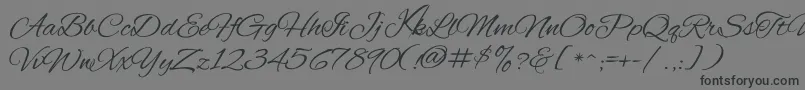 KavayConfident-fontti – mustat fontit harmaalla taustalla