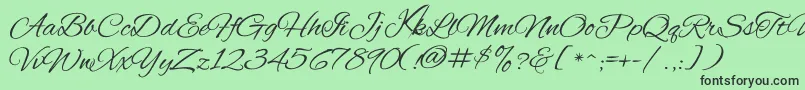 KavayConfident Font – Black Fonts on Green Background